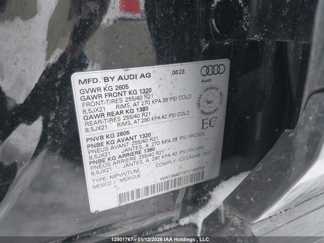 WA134AFY8P2169759 Audi Sq5 Sportback Prestige