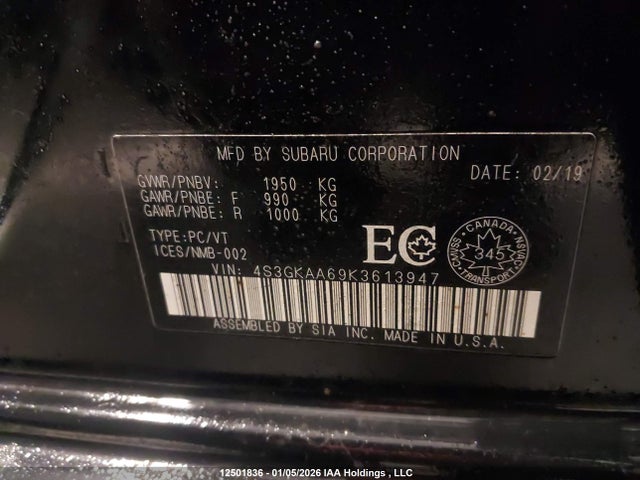 4S3GKAA69K3613947 Subaru Impreza