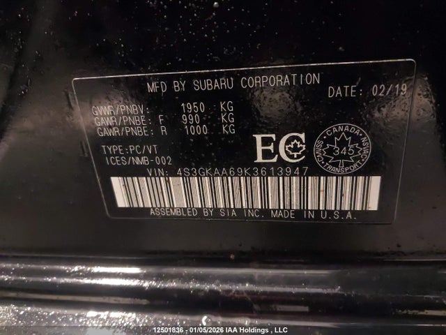 4S3GKAA69K3613947 Subaru Impreza