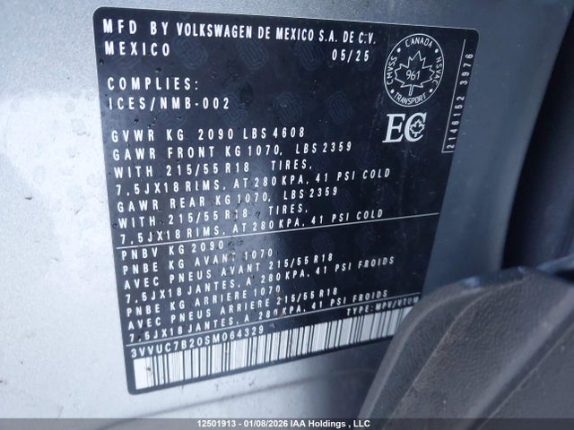 3VVUC7B20SM064329 Volkswagen TAOS SE