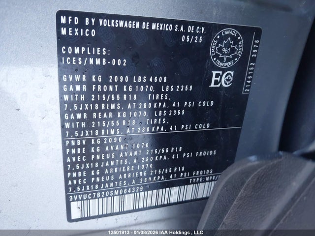 3VVUC7B20SM064329 Volkswagen TAOS SE