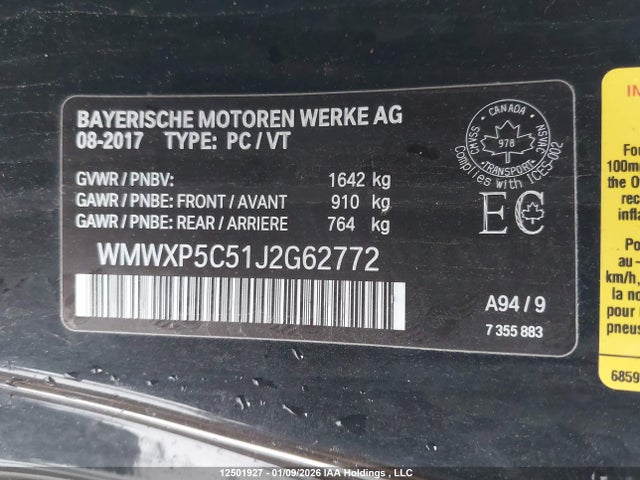 WMWXP5C51J2G62772 Mini Cooper
