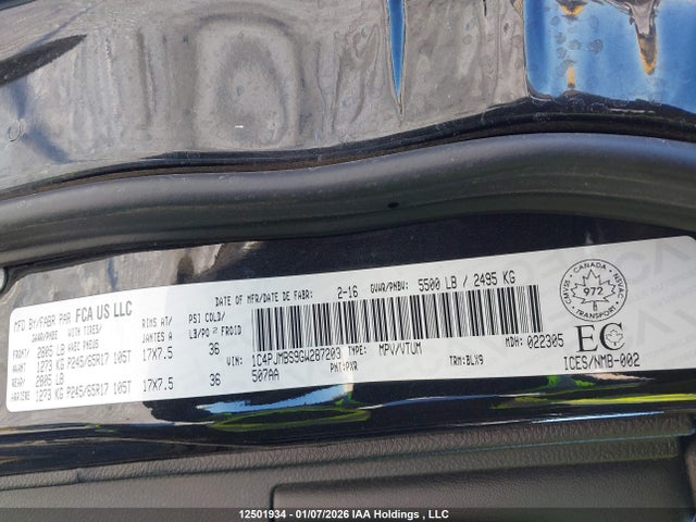 1C4PJMBS9GW287203 Jeep Cherokee Trailhawk