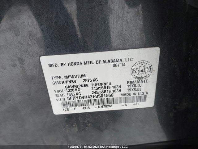 Acura Mdx Navigation Package 2015 5FRYD4H42FB501566 Image 9