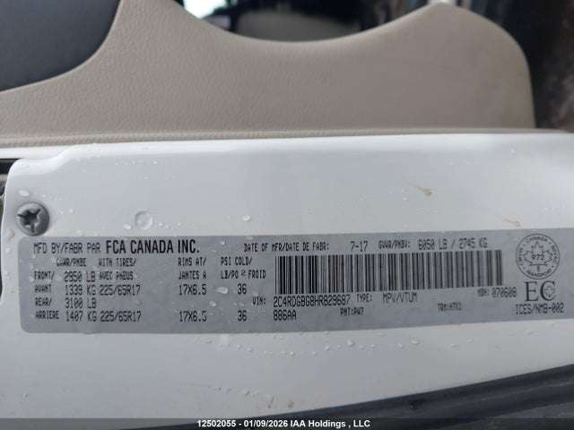 2C4RDGBG8HR829687 Dodge Grand Caravan