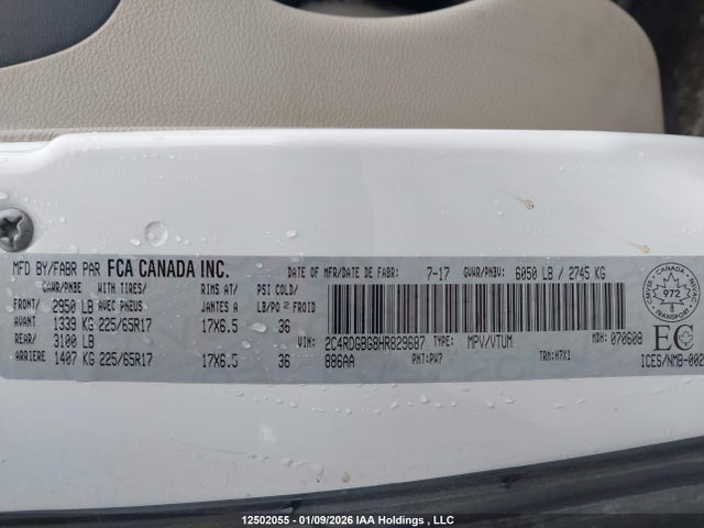 2C4RDGBG8HR829687 Dodge Grand Caravan