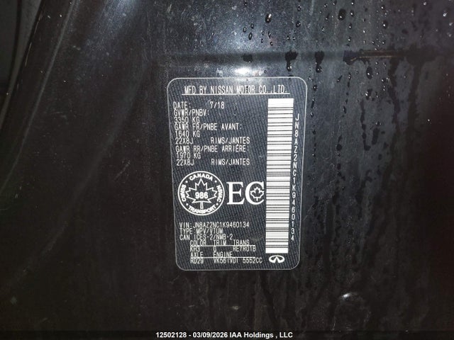 JN8AZ2NC1K9460134 Infiniti QX80 LUXE