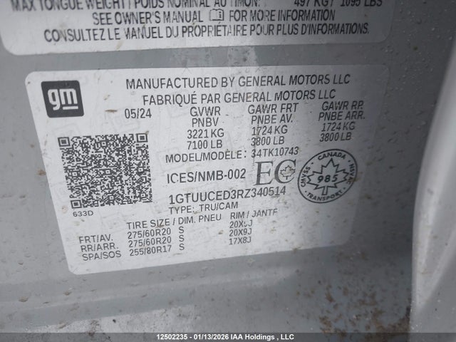 1GTUUCED3RZ340514 GMC Sierra K1500 Elevation