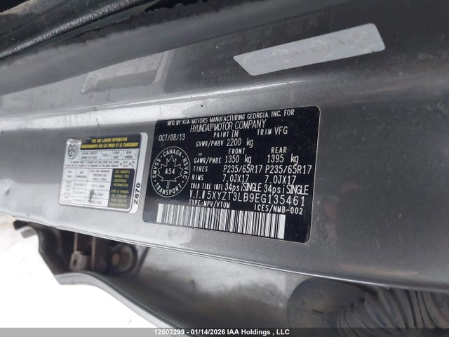 5XYZT3LB9EG135461 Hyundai Santa Fe Sport 2.4 Base