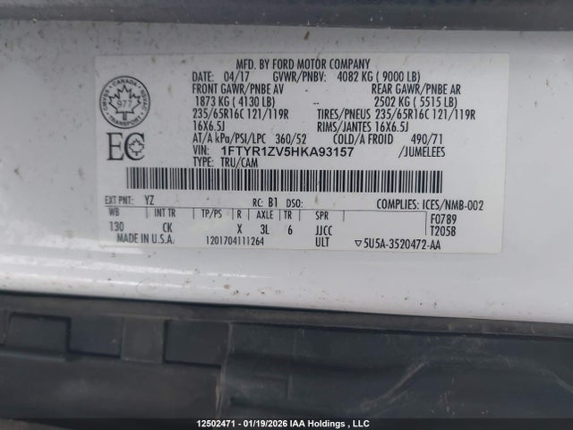 1FTYR1ZV5HKA93157 Ford Transit-250