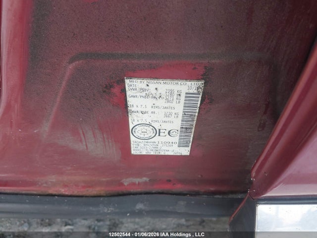 Nissan Murano 2017 5N1AZ2MH4HN110940 Image 9