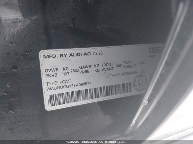 WAUGUCGY1PA098571 Audi A3 PREMIUM