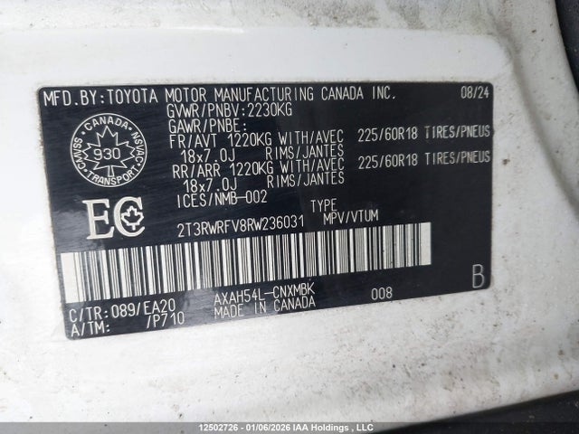 2T3RWRFV8RW236031 Toyota RAV4