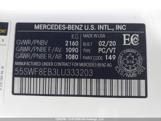 Mercedes-Benz C 300 4matic 2020 55SWF8EB3LU333203 Image 9