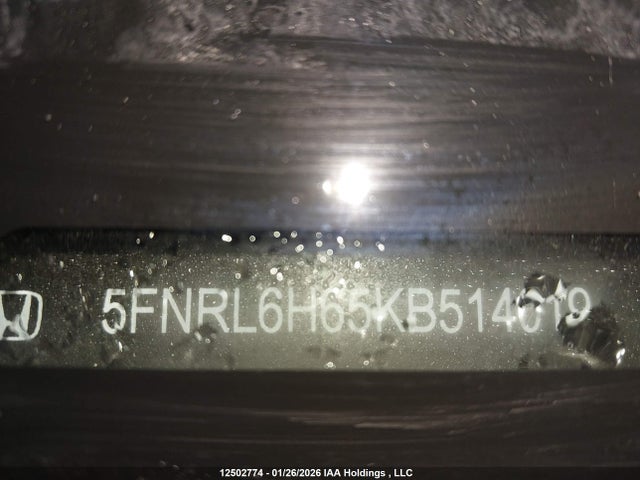 5FNRL6H65KB514019 Honda ODYSSEY EXL
