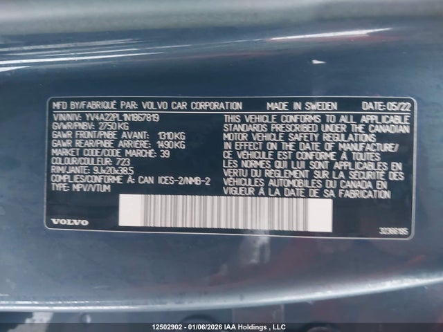 YV4A22PL1N1867819 Volvo Xc90 T6 Inscription