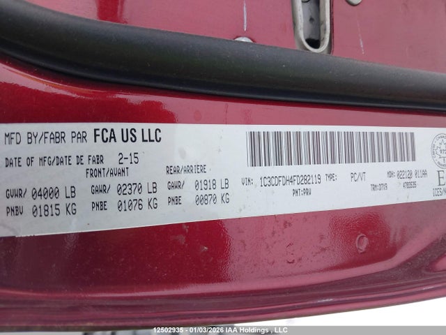 Dodge Dart Aero 2015 1C3CDFDH4FD282119 Image 9