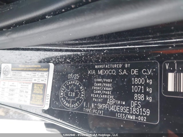 Aukcja sprzedaży 2025 Kia K4 Ex, vin: 3KPFU4DE9SE183159, numer aukcji: 12502940