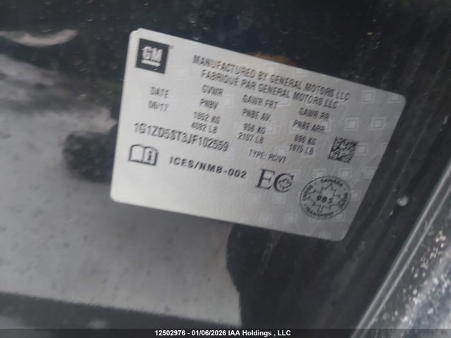 1G1ZD5ST3JF102559 Chevrolet MALIBU LT