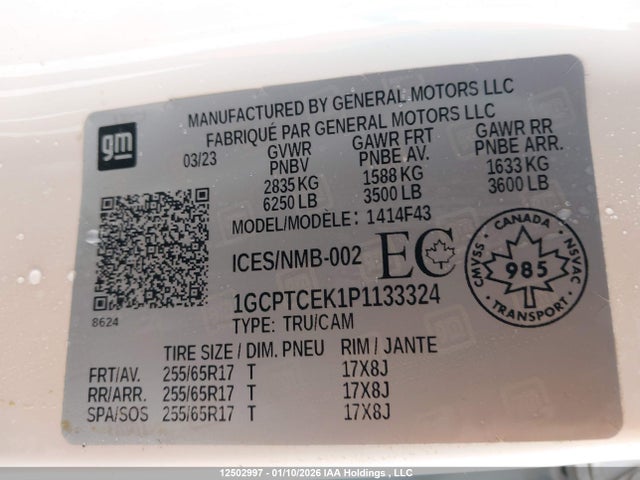 1GCPTCEK1P1133324 Chevrolet Colorado Lt