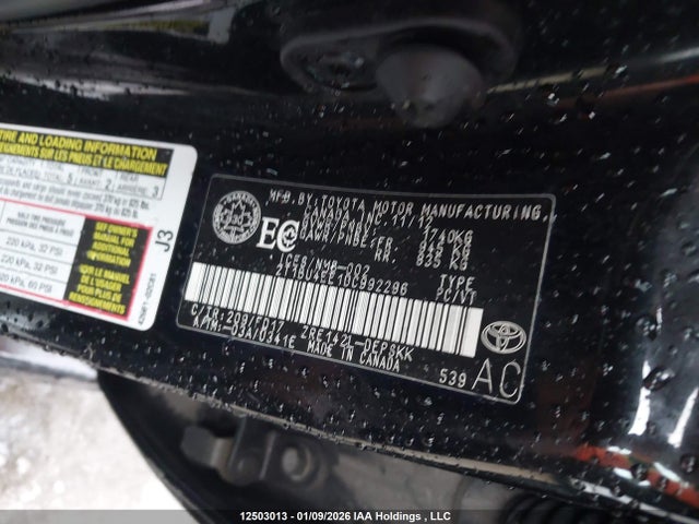 Aukcja sprzedaży 2013 Toyota Corolla, vin: 2T1BU4EE1DC992296, numer aukcji: 12503013
