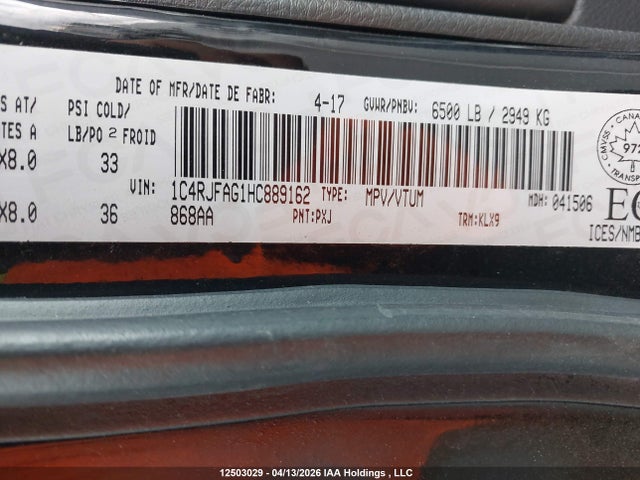 1C4RJFAG1HC889162 Jeep Grand Cherokee Laredo