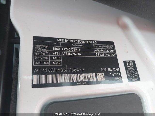 Mercedes-Benz Sprinter 2500 2025 W1Y4KCHY8SP786479 Image 9