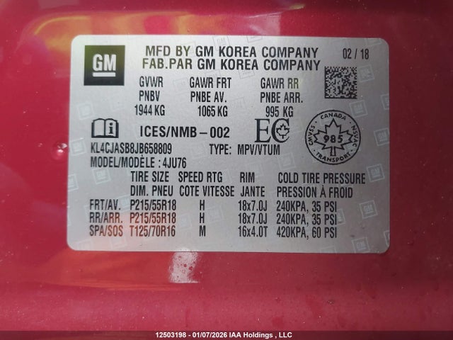 Buick Encore 2018 KL4CJASB8JB658809 Image 9