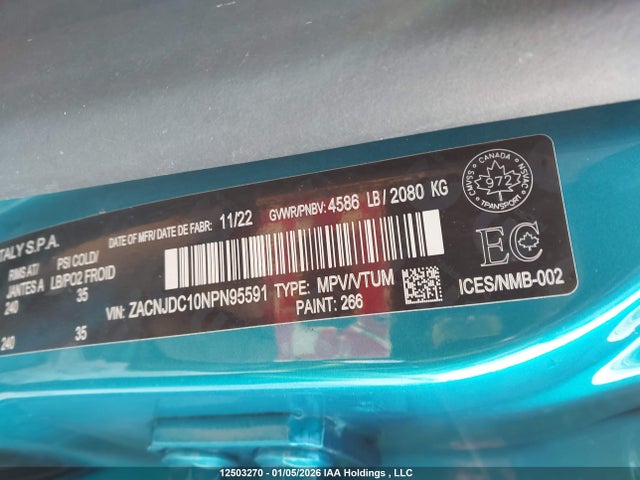ZACNJDC10NPN95591 Jeep Renegade Trailhawk