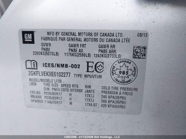 2GKFLVEK9E6102277 GMC Terrain Sle