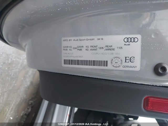 WUARWAF56JA903864 Audi Rs 5 2.9
