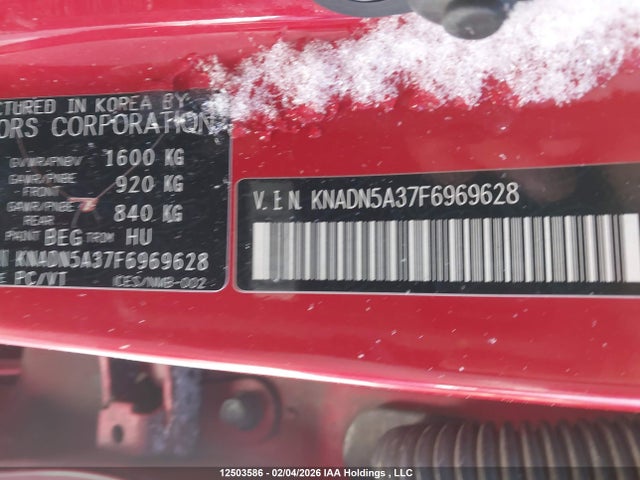 KNADN5A37F6969628 KIA Rio Ex/sx