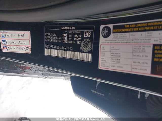 WDDZF4KB5KA691492 Mercedes-Benz E 300 4matic