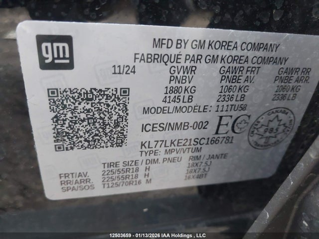 KL77LKE21SC166781 Chevrolet Trax Activ