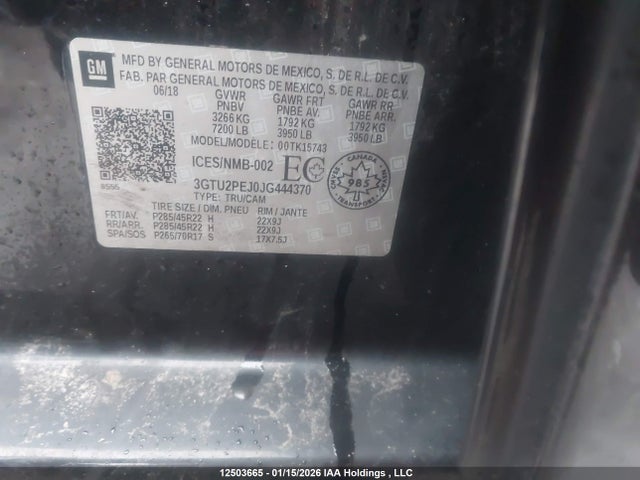 3GTU2PEJ0JG444370 GMC Sierra K1500 Denali
