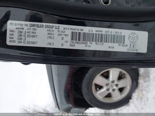 12503774 :رقم المزاد ، 1C4NJDAB2ED840856 vin ، 2014 Jeep Compass مزاد بيع