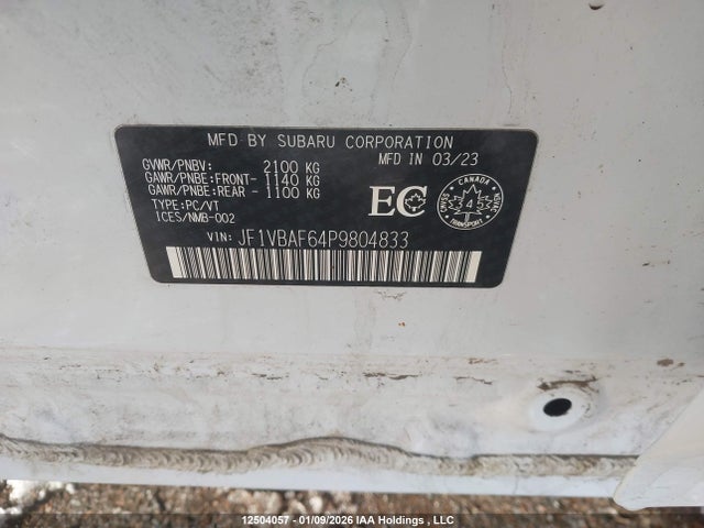Subaru Impreza Sport 2023 JF1VBAF64P9804833 Image 17