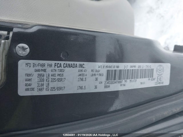 2C4RDGBG5HR700807 Dodge Grand Caravan Se