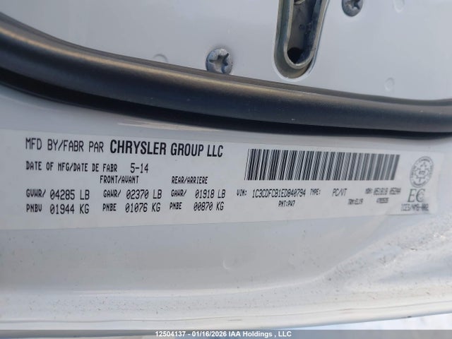 1C3CDFCB1ED840794 Dodge Dart