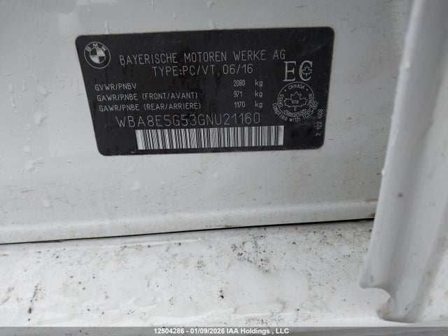 BMW 320 XI 2016 WBA8E5G53GNU21160 Image 9