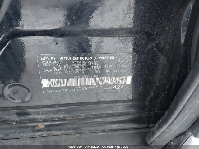 JA4AZ2A33HZ606120 Mitsubishi Outlander