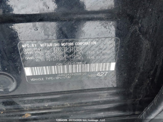 JA4AZ2A33HZ606120 Mitsubishi Outlander