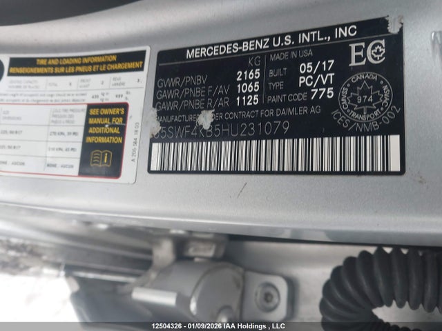 55SWF4KB5HU231079 Mercedes-Benz 300