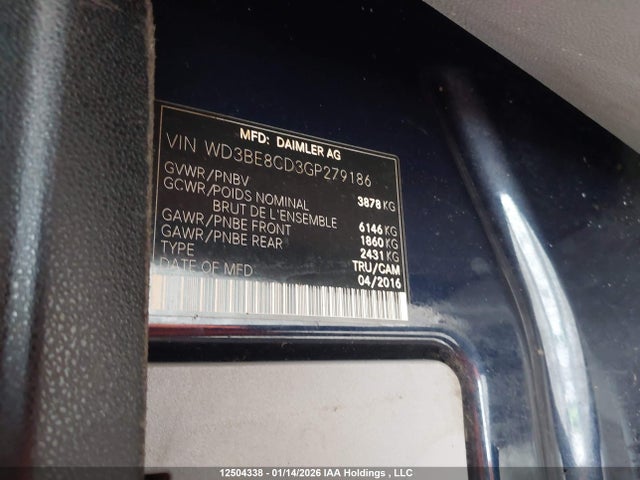 Mercedes-Benz Sprinter 2016 WD3BE8CD3GP279186 Image 9