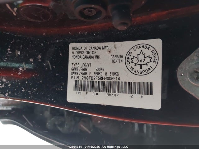 Продаж на аукціоні авто 2015 Honda Civic Ex 4dr, vin: 2HGFB2F58FH006914, номер лоту: 12504344