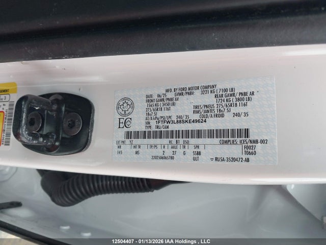 1FTFW3L88SKE49624 Ford F150 Xlt