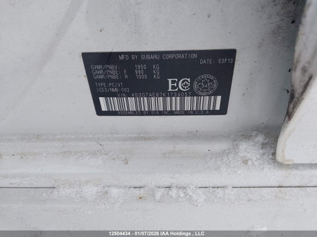 4S3GTAE67K1734057 Subaru Impreza Premium Plus
