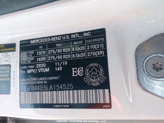 4JGFB4KE5LA154525 Mercedes-Benz Gle 350 4matic