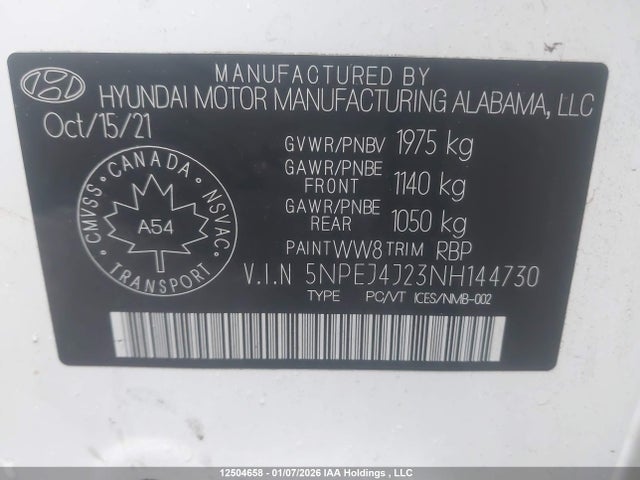 5NPEJ4J23NH144730 Hyundai Sonata Sport 1.6t 4dr