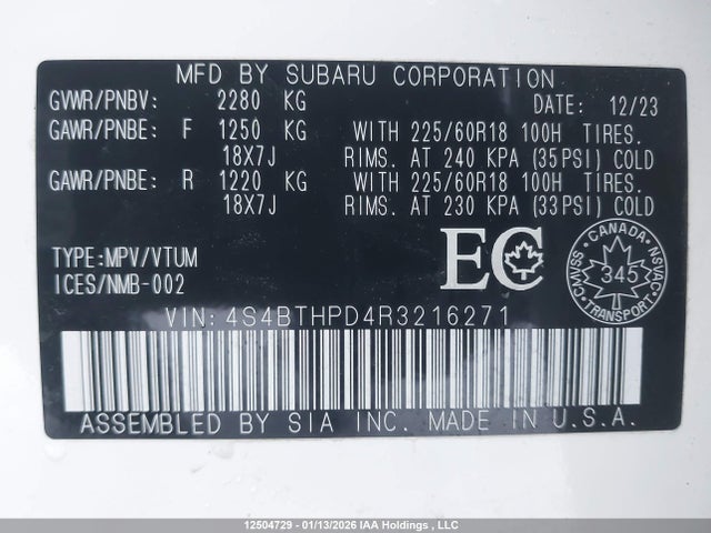 Subaru Outback Premier Xt 2024 4S4BTHPD4R3216271 Image 19